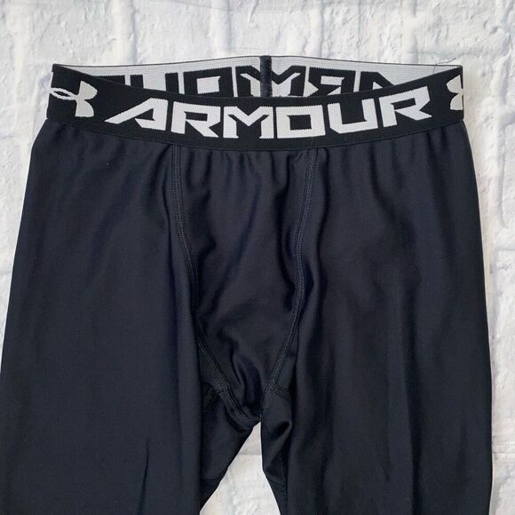 Under Armour youth XL Heatgear fitted compression leggings black & white - Picture 3 of 6